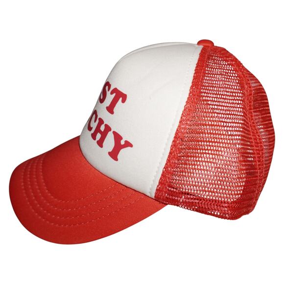 Billabong “Just Beachy” Trucker Hat Red White Mesh Snapback Surf Y2K Retro Cap - Picture 2 of 8